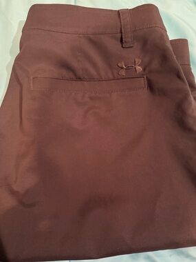 Under Armour Men's Flat Front Golf Shorts - dark grey  performance fabric